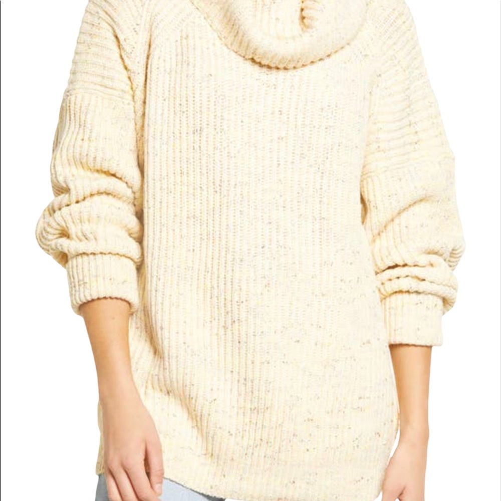 Free People Leo Tunic Sassy Peach Oversized Sweater